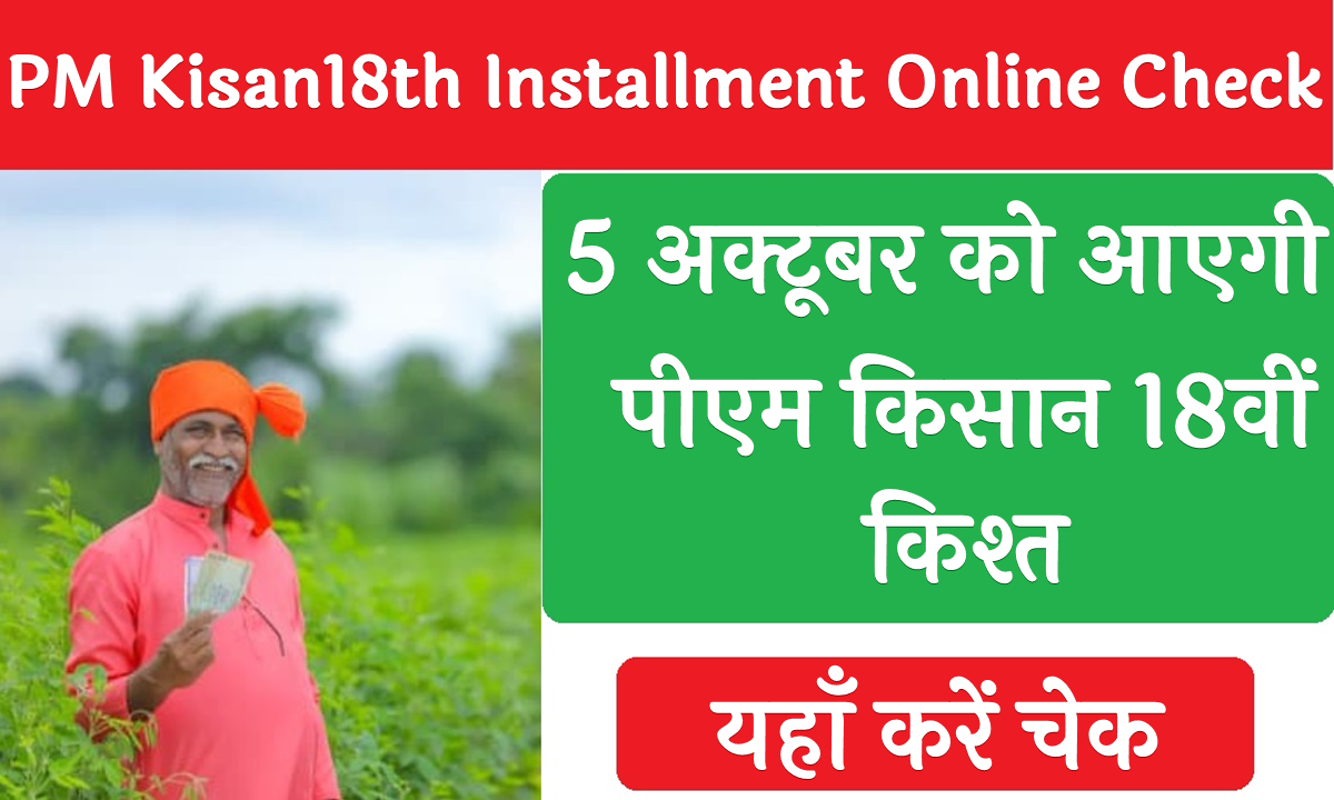 PM Kisan18th Installment Online Check